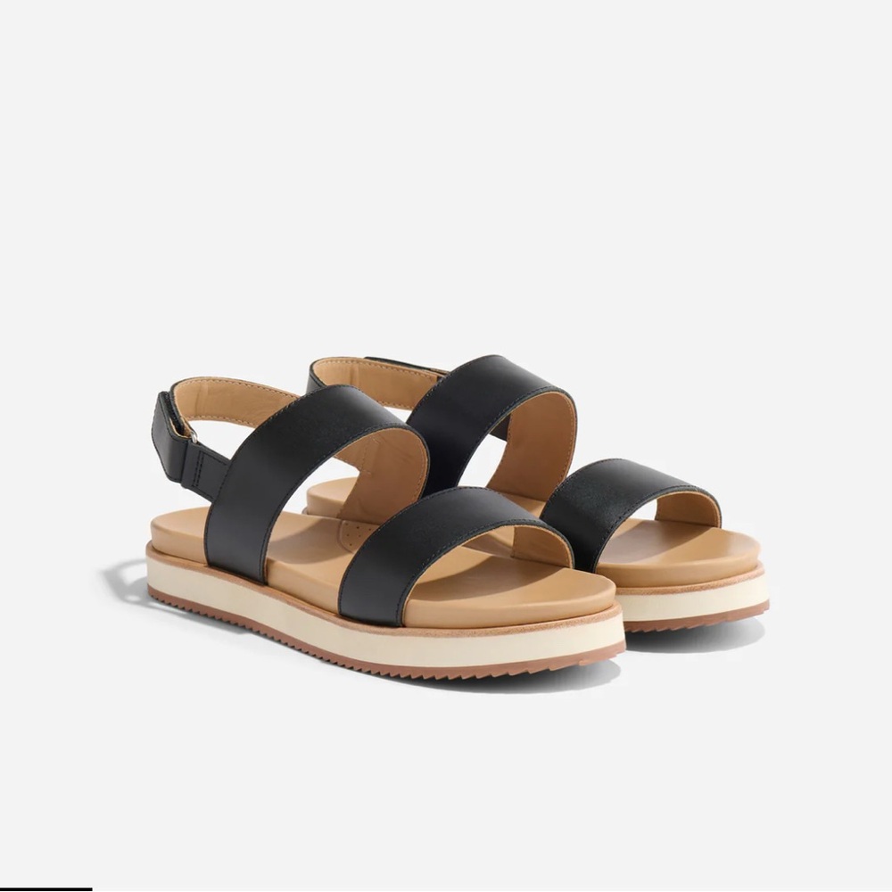 Nisolo Women's Black Flatform Sandals